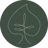 Logo Ulesienie: listek rysowany jedną linią